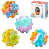 TornadoZ 3D Push Bubble Silicone Squeeze Balls Fidget Toy, Pop-It Ball Stress Anxiety Relief Sensory...