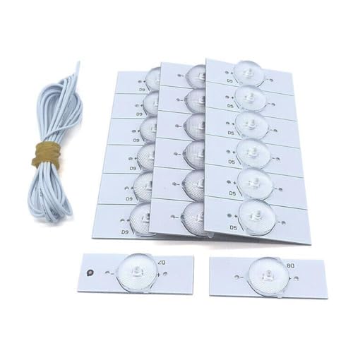 Serenophile Cuentas de lámpara LED SMD con filtro de lente óptica para reparación de TV de 32 a 65 pulgadas, tiras de retroiluminación de alto brillo 3 V 6 V piezas de repuesto