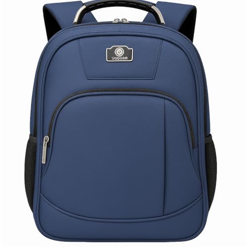 Mochila Reforçada com Entrada USB, Saída para Fone, Compartimento para Notebook e Múltiplos Compartimentos – Resistente à Água para Escola e Trabalho (Azul)