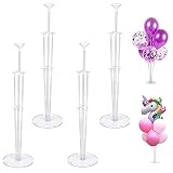 Kit de Support de Ballon,4 pcs supports de ballon,Arbre à Ballons en Plastique,Support de Ballon avec Support,Porte Ballons,pour l'obtention du diplôme, Mariage,décorations de fête