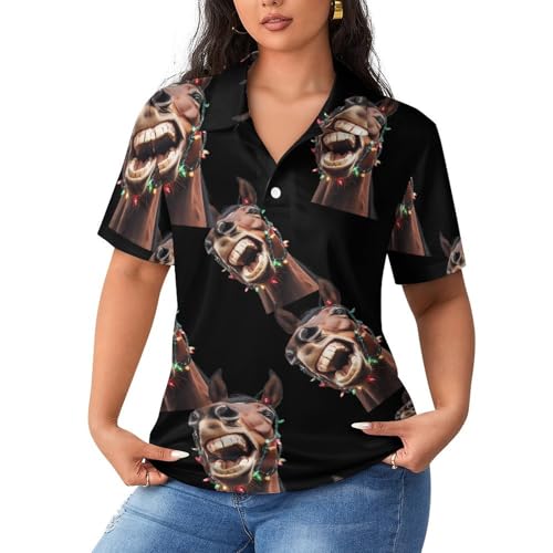 Camiseta polo de mujer transpirable para evitar el calor en eventos navideños