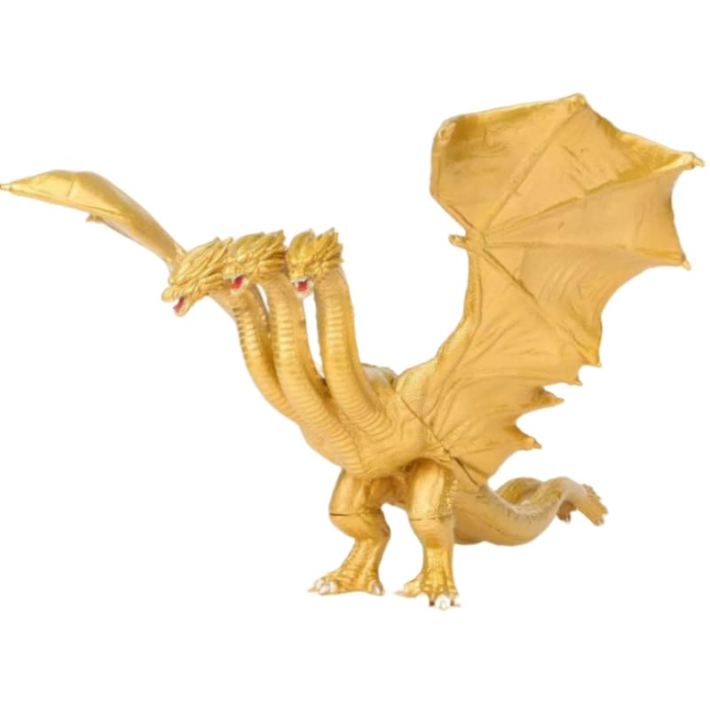 REOZIGN Ghidorah Figure, Figura Dragón Ghidorah con tres cabezas de 18 cm/7,1 pulgadas Artesanía PVC con carácter de decoración de estatua regalos