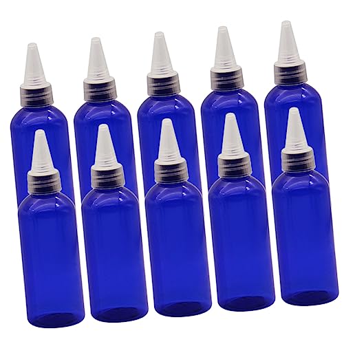 STOBAZA 10Pcs Plastic Squeeze Bottles with Precision Nozzles for Ketchup Salad Dressings Sauces and Condiments and Easy to Squeeze Dispenser for Home Use