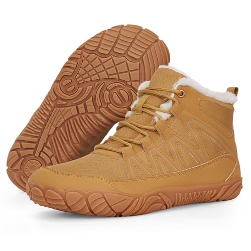 RUYI Winter Barfußschuhe Damen Herren Barfussschuhe Warm Gefüttert...
