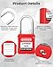 HOLULO Lockout Tagout Kit for Electrical Safety, Circuit Breaker Lockout Kit with Safety Padlocks (2 Keys Per Lock), Lockout Hasp and Tags, OSHA Compliant for Industrial Use