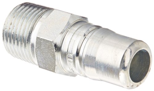Eaton Hansen 3l20 acero Ring Lock Quick Connect neumático ajuste, enchufe, 3/8 '-18 NPTF macho, 3/8' puerto tamaño, 3/8 'cuerpo
