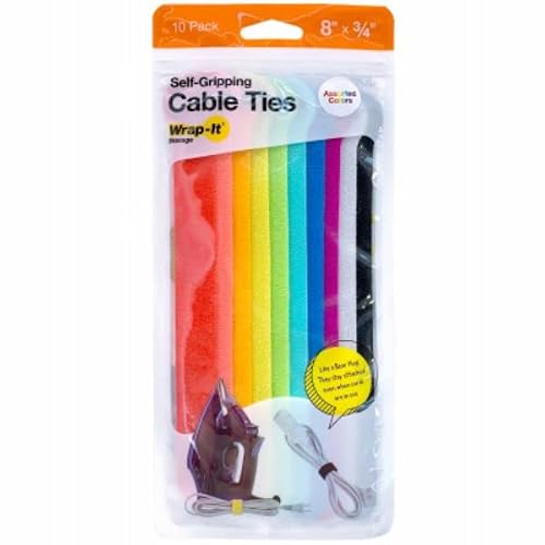 Jjaamm 112845 8 in. Cable Tie Multi Color - 10 per Pack - Pack of 6