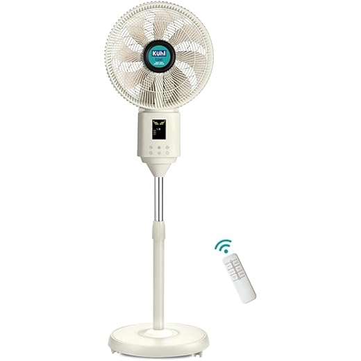 KUHL Exzel H1 Next Gen Desert Cooler BLDC Pedestal with Mist & Humidifier|8Blades |4Speed| Remote & Touch Panel with Display| Height Adjustement| Low Noise|8 Hr Water Tank|400mm |Free installation