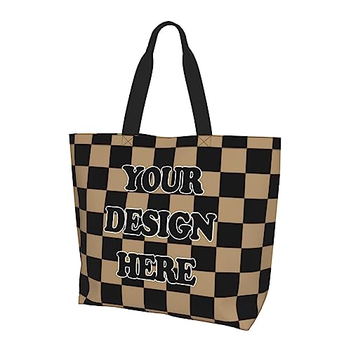 Abybela Custom Tote Bags with Team Logo Text Picture for Women Personalized Shopping Handmade Totes2