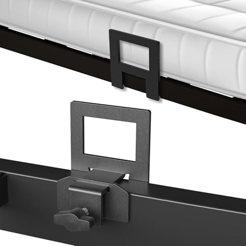 6 Stück Matratzenhalter für Bettrahmen rutschfeste Matratzendichtungen,Matratzenstopp für Metall-Bettgestell Einfache Boxspringbett Antirutschmatte,Matratzenstopper, Matratzenverbinder, Schwarz