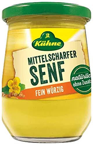 German Kuehne Mittelscharfer Senf Jar 250Ml/8.7Oz From Germany
