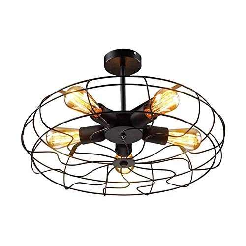 Lustre plafonnier éclairage puissant 5 lampes pour illuminer un grand salon