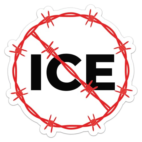 Anti Ice Protest Sticker - Waterproof Vinyl Decal for Car Bumper, Laptop, Water Bottle, Bookcase, Phone Cases, Wall, and Window, Size - 3'' Longer Side