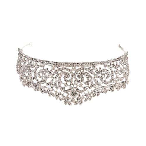 GALPADA Gemasyde Barroca Novia Imitación Vintage de para y Hecha de Aleación y, Color Plata Bodasy Dama Adecuada para Bodas y Fiestas