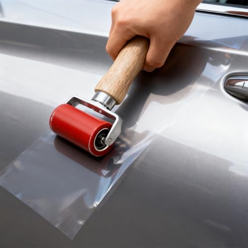 TNAIYH Car Silicone Seam Roller, 40mm Smoothing Press Seam Handheld Roller Tool for PVC, TPO, EPDM, Automotive Audio Sound Deadening Hand Welding Tool, Universal for Vehicles