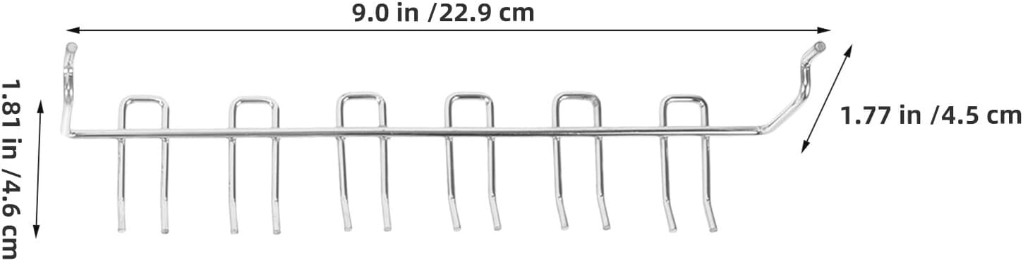 2 Sets Metal Pegboard Hooks with Non-Slip Caps, Heavy-Duty Hanging Hooks for Peg Board Organizer Accessories, Suitable for Store Displays and Home Tool Storage