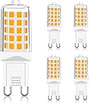 G9 LED Bulbs Dimmable Warm White 2700K, 230V 4W 450Lm T4 LED Bulb Equivalent to 40W Halogen Lamp, G9 Led Bulb No-Flickering Energy Saving for Chandelier, Ceiling Lights Home Lighting Decor 5Pcs