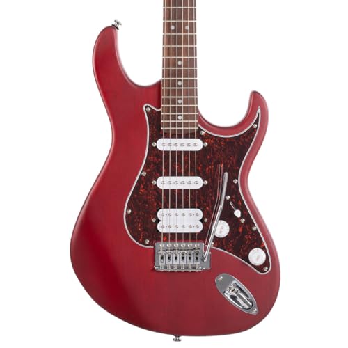 Image of Cort G115SE CRD Electric Guitar - Double Cutaway, H-S-S Pickup Configuration, Beveled Heel & Satin Neck Finish