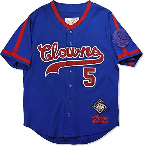 Big Boy Indianapolis Clowns NLBM Heritage Mens Baseball Jersey [Navy Blue - M] - ID#33859