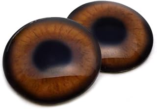 Brown Sasquatch Glass Eyes for Art Dolls, Sculptures, Props, Masks, Fursuits, Jewelry Making, Taxidermy, and More (25mm)