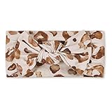Gerber Baby Girls Buttery Soft Headband with Bow with Viscose Made from Eucalyptus, Leopard, One Size