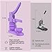 Freeingbag 58mm (2.25 in) Installation-Free DIY Button Maker Machine, Button Badge Press with 100pcs Supplies + Circle Cutter + Protection Set & Button Maker Color Film (Purple, 2.25 inch / 58mm)