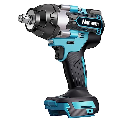 MIRTHBUY Cordless Impact Wrench 18V, 600N.m, Electric Impact Wrench 1/2 inch, Brushless Impact Wrench Wrench for Makita BL1830, BL1830B, BL1840, BL1840B, BL1850, BL1850B, BL1860B
