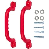 Swing Set Stuff Playground Handles with SSS Logo Sticker, Red, 10