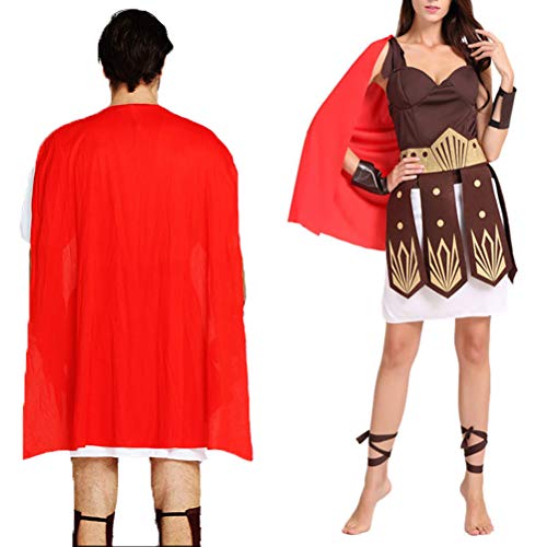 BESPORTBLE Roupas de gladiador romano antigo de Halloween, fantasias de gladiador romano para adulto