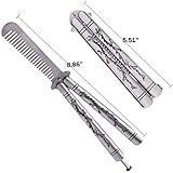 1pcs Dragon Totem Stainless Steel Practice Butterfly Knife Trainer and Comb Knife Trainer - Image 2