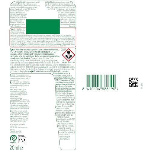Miniatura 3 de Air Wick Essential Mist - Aparato Y 4 Recambios De Ambientador Difusor Aceites Esenciales Para Casa Con Aroma A Explosión Cítrica, El Embalaje Puede Variar