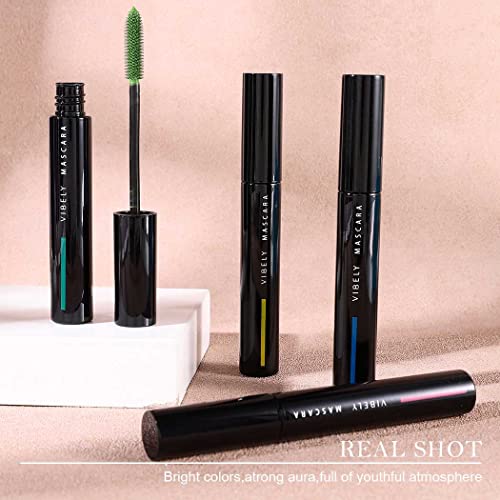 Kilshye Colorful Mascara Fiber Mascaras Thick Eyelash Wataerproof Eyelashes Thicker Long Lasting Eyes Makeup For Women And Girls Pack Of 1 (B- Green) #TOP3