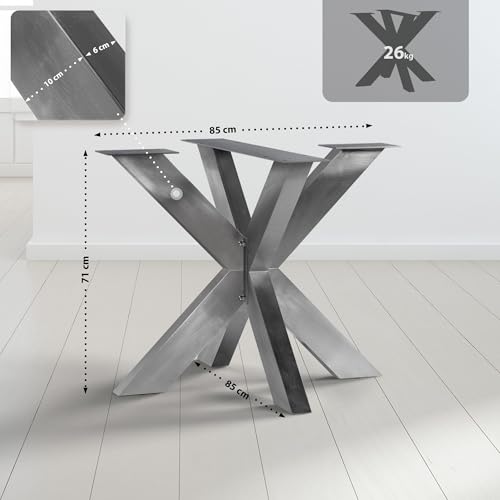 Patins de table en acier inoxydable Duncan pour salle à manger