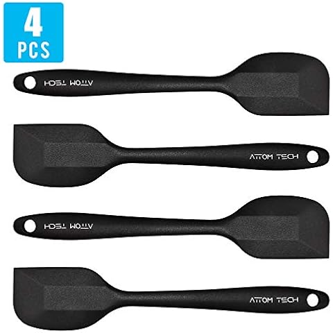 8 Inch Silicone Spatula Set, Food Grade High Temperature and Heat Resistant Spatulas, Dish-wash Safe, Rubber Kitchen Spatulas, Non-stick(Set of 4) Cover