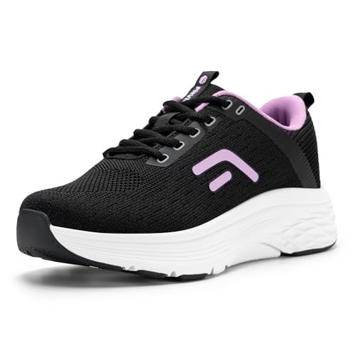 FitVille Damen Sneaker Walking Schuhe Breit Laufschuhe Weite Sportschuhe Atmungsaktiv Turnschuhe rutschfeste Leichtgewichts Straßenlaufschuhe für Outdoor Fitness Jogging V17