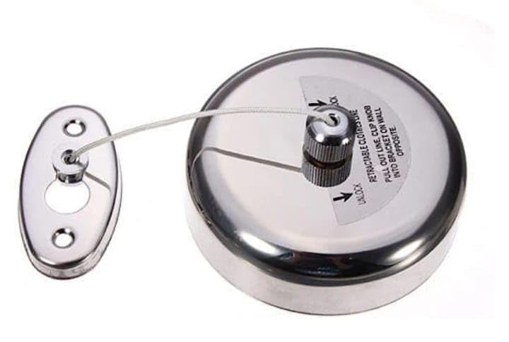 NISHWARE Stainless Steel Retractable Adjustable Lockable Hanging Washing Line (Silver)... (Pack of 1)