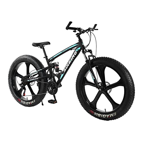 Easter Gifts 26-Inch 21-Speed​​high-Carbon Steel Frame, Beach And Snow Fat Tire Mountain Bike (Green, 581) #TOP3