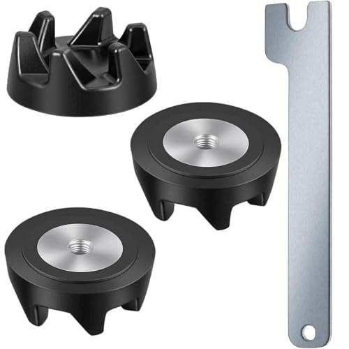 BCHKO 3x Coupleur de Mixeur Pièces de Rechange, Compatible avec KitchenAid Modèles KSB52, KSB5, 5KSB52 et 5KSB5 (Clé de Montage Incluse)