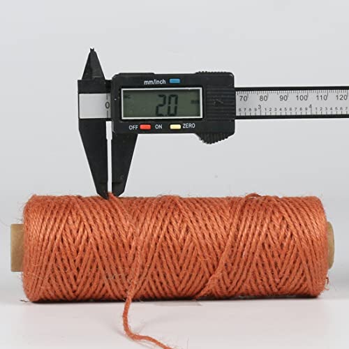 Image of 2mm 328ft Colored Natural Jute Twine String for Gift Wrapping Craft Baker Plant Christmas Ribbon Twine Handmade Arts Decoration Thin Packing String Home Decor