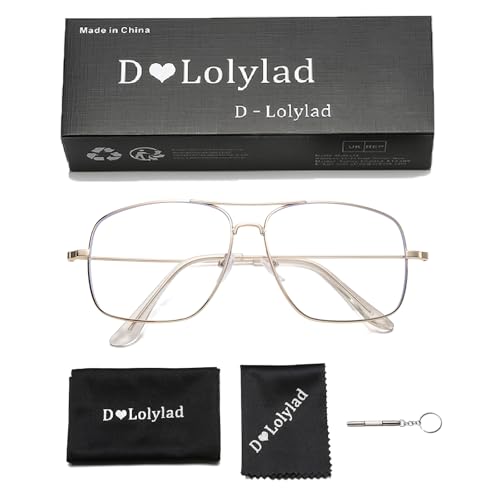 Image of Non Prescription Glasses - Classic Square Clear Lens Metal Frame for Men Women