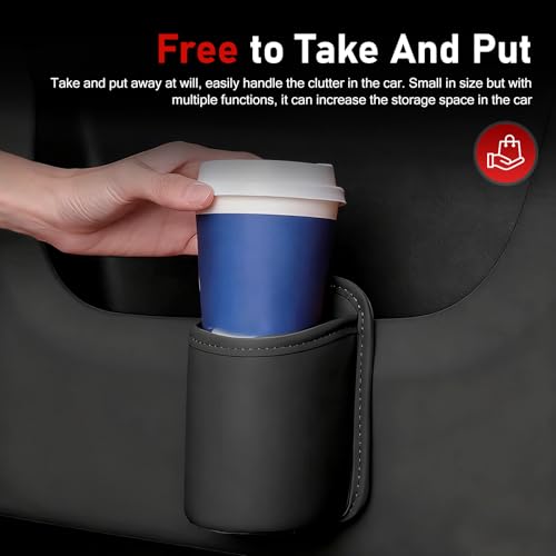 Portavasos Colgante para Puerta de Auto, Clip Grande, Negro miniatura 6