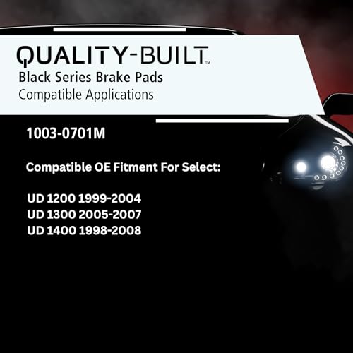 QUALITY-BUILT Front Semi-Metallic Brake Pads, Black Series 1003-0701M, Compatible with 1998-2008 UD (1200, 1300, 1400) by Quality-Built - Used condition - Image 3