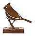Elegant Garden Design Tufted Titmouse, Steel Silhouette with Rusty Patina