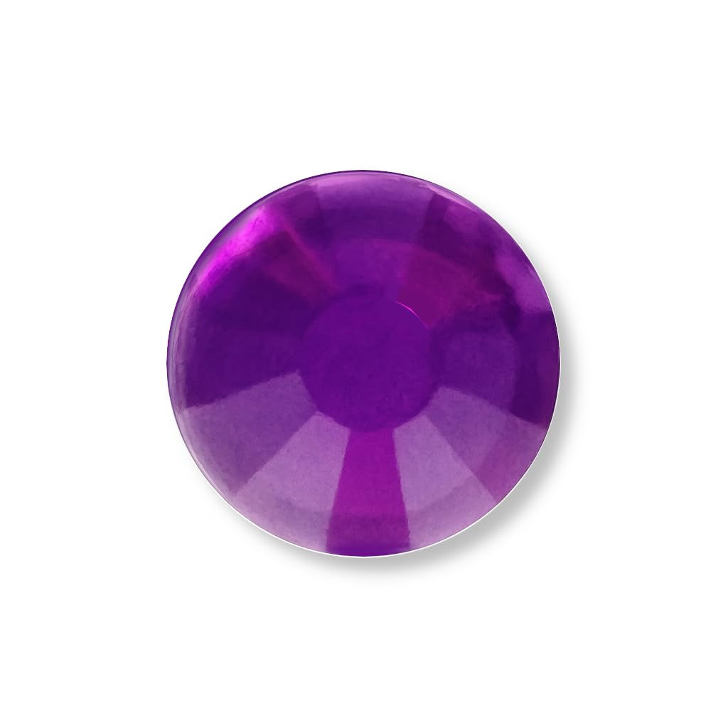 Factory Pack of 1440 x EIMASS® 7787 Range Non Hot Fix Glass Gems, Flat Back Glass Crystals, Flat Back Rhinestones (Amethyst Purple ss16 (4mm))