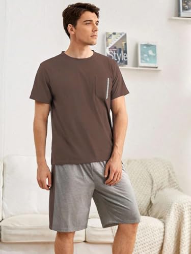 Image of Men's Pyjama Set || T-Shirt and Shorts Set for Men || Night Wear for Men || Night Suit for Men (Cord-04-07)