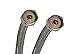 Fluidmaster B4F12 Faucet Connector, Braided Stainless Steel - 1/2 F.I.P. Thread x 1/2 F.I.P. Thread, 12-Inch Length