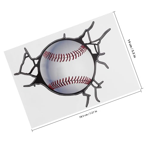 Adhesivos de pared de béisbol 3D set de 3 vinilos decorativos miniatura 2