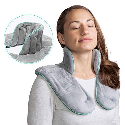 Microwaveable Neck & Shoulder Wrap by Vitnesse - Weighted Herbal Aromatherapy Heating Pad