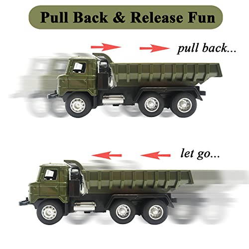 Otonopi Army Military Toy Truck Green With Army Soldier Men Set, Die-Cast Metal Toy Vehicle With Pull Back Fun And Lights Sounds For Kids #TOP3