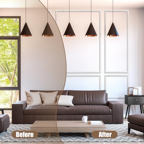 AKOZLIN Peel and Stick Wall Molding Kit Pre-Cut Wainscoting Panels Easy Install Self Adhesive Accent Trim Wall Decor for Office Home Bedroom Living Room 3 Sets-3 Top 3 Bottom,143×121.9×71.5cm